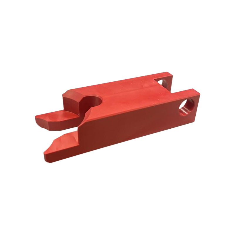 Red plastic support