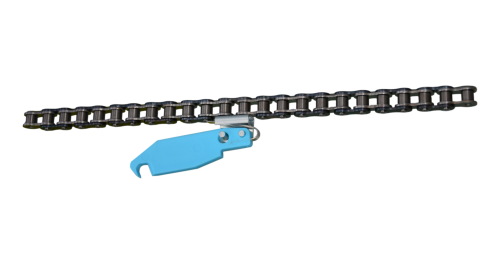 Complete chain with driving dog light blue and spring