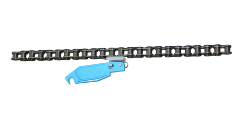 Complete chain with driving dog light blue amortized and spring