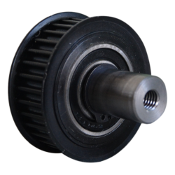 Idler pulley with long shaft